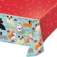 Los mejores  - Mantel de plástico con diseño de Perros Lindos- 1 Unidad